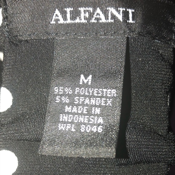 Alfani Black with white polka dot wrap dress - Picture 8 of 8